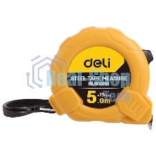 Рулетка Deli DL9005B 5мx19мм Метрическая. Корпус ударопрочный.