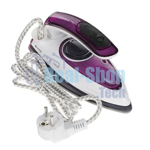 Утюг дорожный Vitek VT-8305 1000Вт белый/фиолетовый