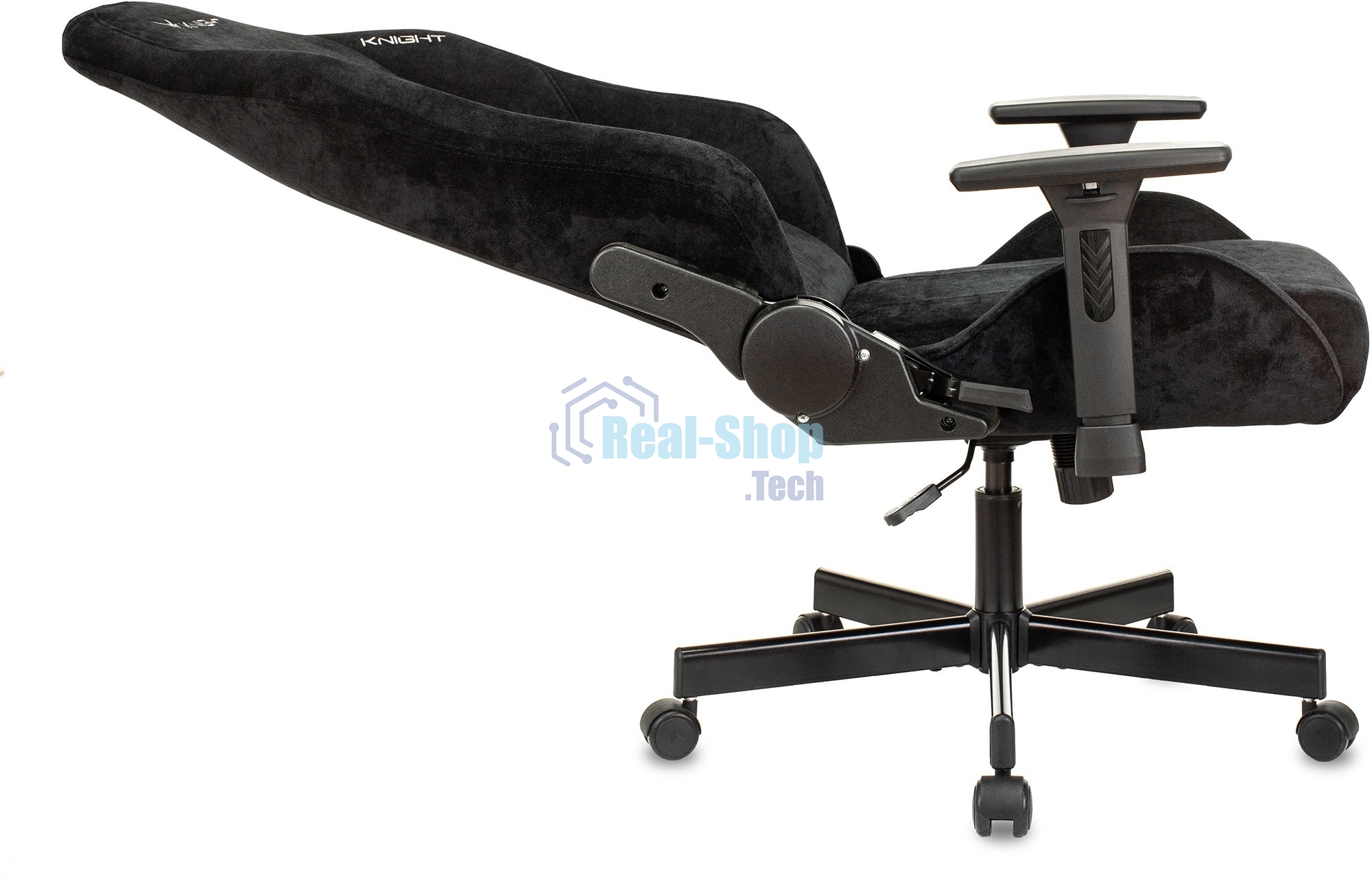 Кресло игровое Бюрократ Knight N1 Fabric черный Light-20, с подголов. крестовина металл