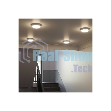 Светильник светодиодный Gauss ECO IP65 D140x51 8W 680lm 4000K ЖКХ круглый с оптико-акустическ. сенс.