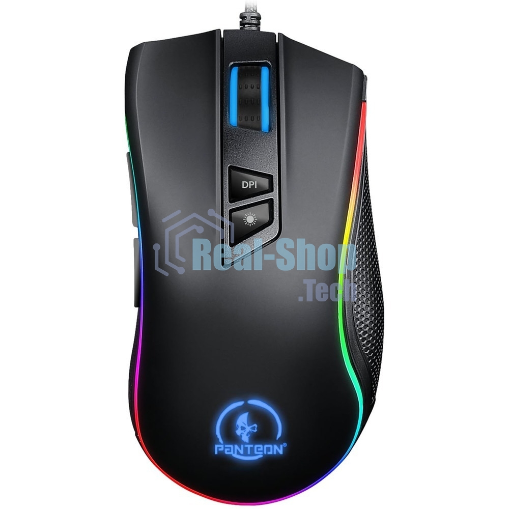 Мышь проводная Jet.A Panteon PS88 черный, 6200 dpi, USB, кнопки - 9