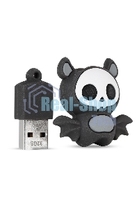 Флешка USB Smartbuy Wild Bat (SB32GbBat), 32Gb, USB 2.0, R/W 25/15, черный/серый/белый