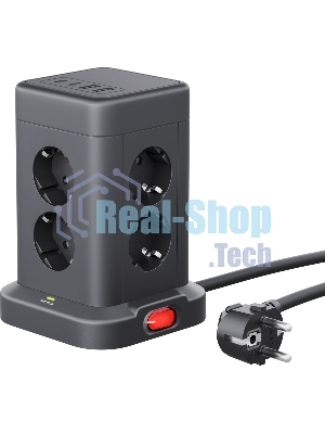 Сетевой фильтр Defender ILS 453 (3 м, 8 розеток, 2USB-A, 2USB-C)