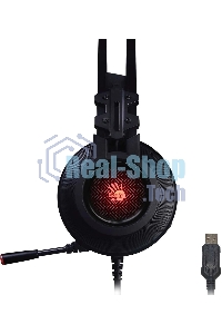 Гарнитура проводная с микрофоном A4 Bloody G525 черный 2м мониторные оголовье (G525 BLACK)