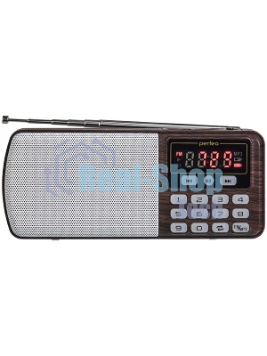 Радиоприемник цифровой PERFEO ЕГЕРЬ FM+ 70-108МГц/ MP3/ питание USB или BL5C/ коричневый (i120-BK)