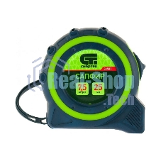 Рулетка Сибртех Сапфир, двухкомпонентный корпус, 7,5 м х 25 мм