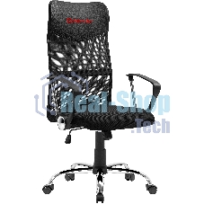 Кресло Defender ATX черный, сетка, 120 кг, механизм качания