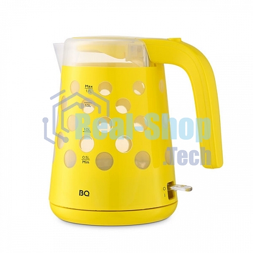 Чайник электрический BQ KT1713P Yellow. Мощность:2200 Вт, Объем 1,7л, LED подсветка
