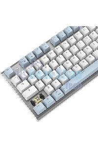 Клавиатура проводная A4Tech Fstyler FS100 Neon, USB, синий/белый