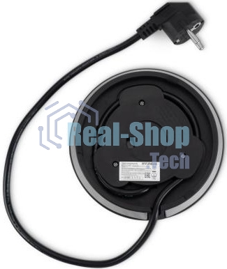 Чайник электрический Hyundai HYK-S8408 1.7л. 2200Вт серебристый матовый/черный (корпус: нержавеющая сталь)