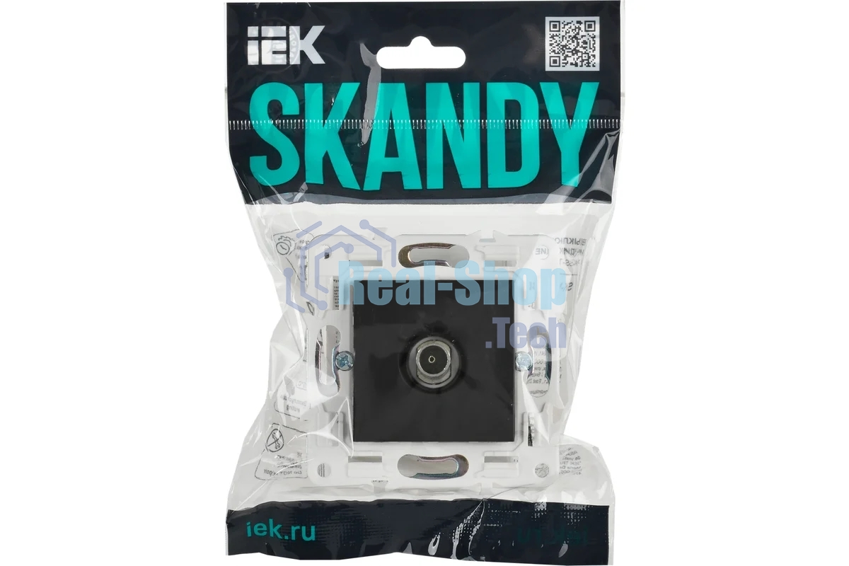 Розетка TV оконечная IEK SKANDY SK-A12G (SK-A10-O-K53) графит