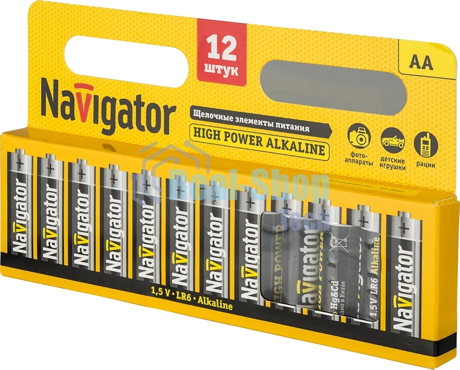 Элемент питания Navigator NBT-NE-LR6-BP12, 1.5 В