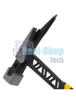 Молоток кровельщика Denzel 600 г, цельнокованый, боек с магнитом, двухкомп. обрезин. рук-ка