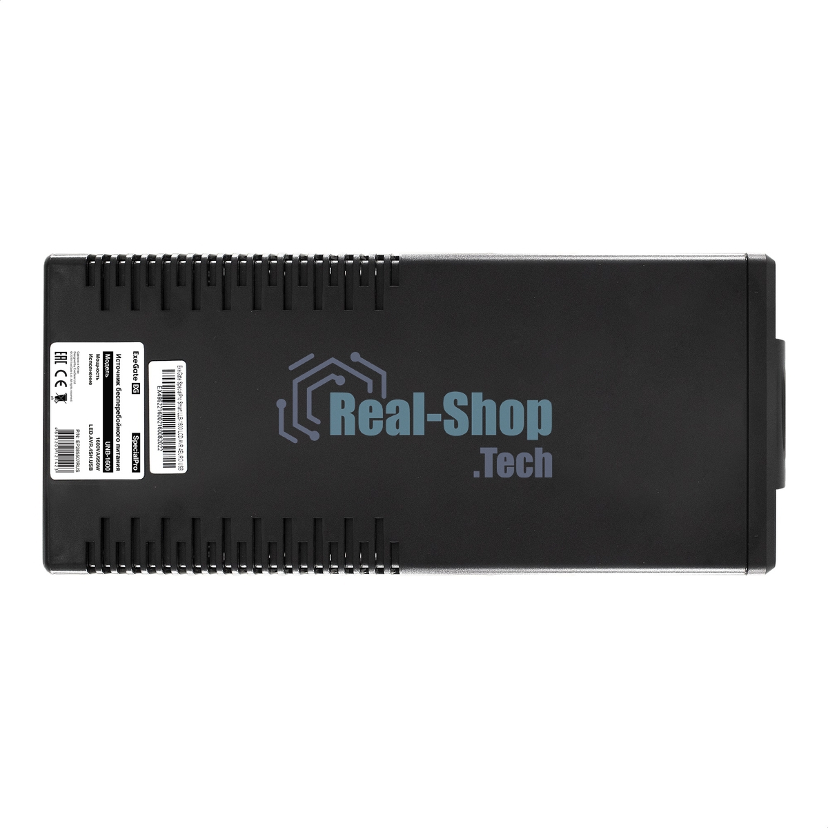 Источник бесперебойного питания ExeGate EP285507RUS SpecialPro UNB-1600.LED.AVR.EURO.RJ.USB 1600VA/950W, LED, AVR, 4 евророзетки, RJ45/11, USB, черный