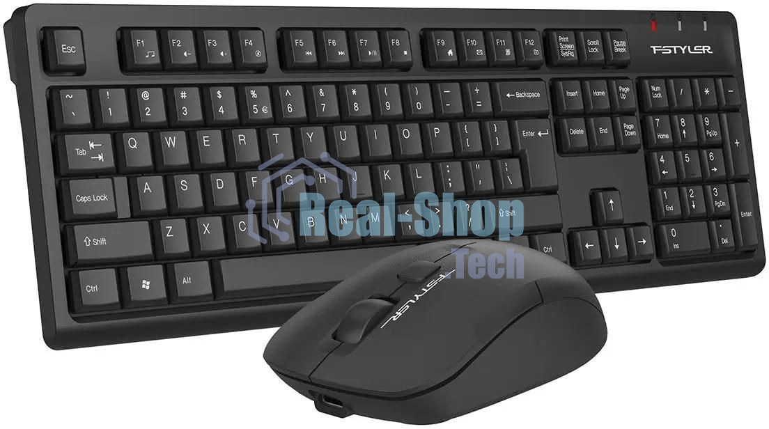 Комплект клавиатура+мышь A4Tech FStyler FG1200S беспроводной, USB, чёрный
