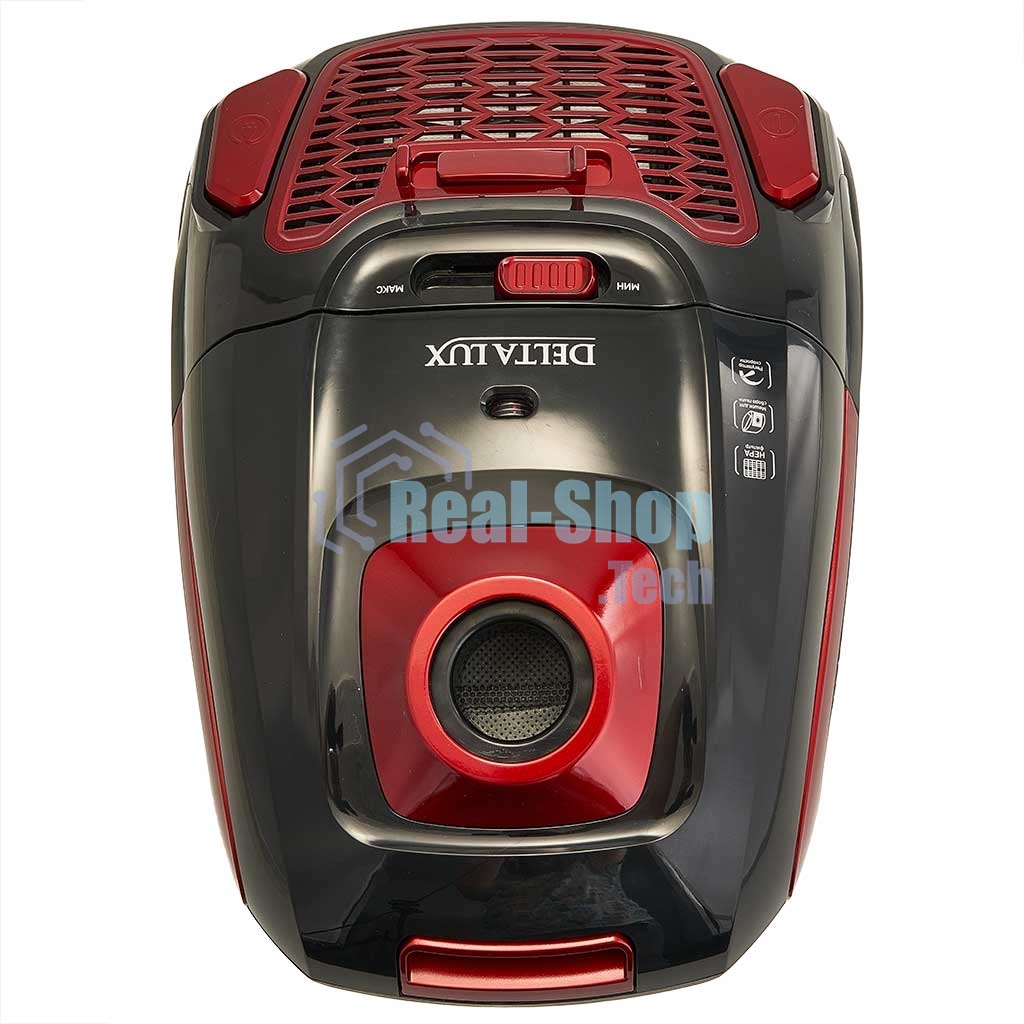 Пылесос Delta LUX DL-0848 черный/красный, 400/2200 Вт, уборка сухая, пылесборник мешок 3,5 л