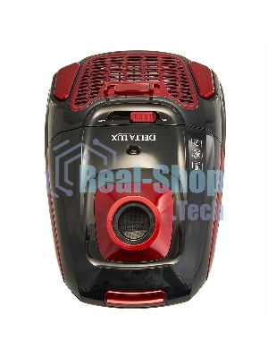 Пылесос Delta LUX DL-0848 черный/красный, 400/2200 Вт, уборка сухая, пылесборник мешок 3,5 л