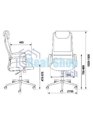 Кресло Бюрократ KB-9N/DG/TW-12 TW-01 TW-11 серый, сетка