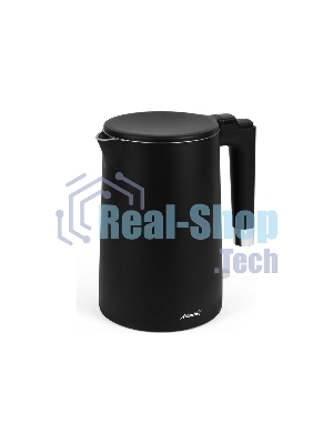 Чайник электрический Atlanta ATH-2449 черный 1,7л, нержавейка, двухстенный