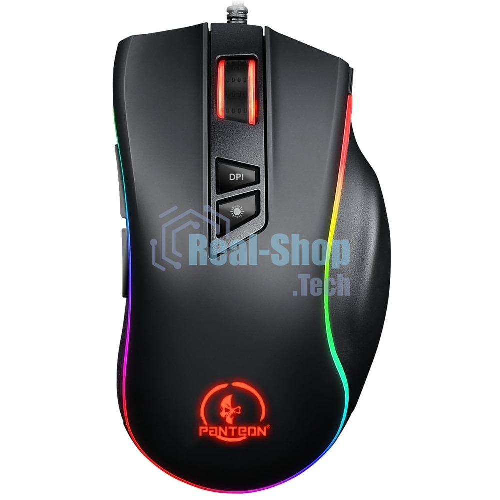 Мышь проводная Jet.A Panteon PS88 черный, 6200 dpi, USB, кнопки - 9