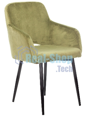 Кресло компьютерное Бюрократ CH-380F фисташковый Italia 12 на ножках металл черный