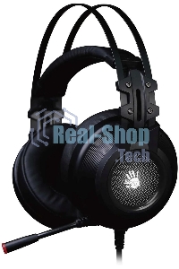 Гарнитура проводная с микрофоном A4 Bloody G525 черный 2м мониторные оголовье (G525 BLACK)
