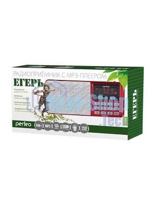 Радиоприемник цифровой Perfeo ЕГЕРЬ FM+ 70-108МГц/ MP3/ питание USB или BL5C/ красный(i120-RED)	
