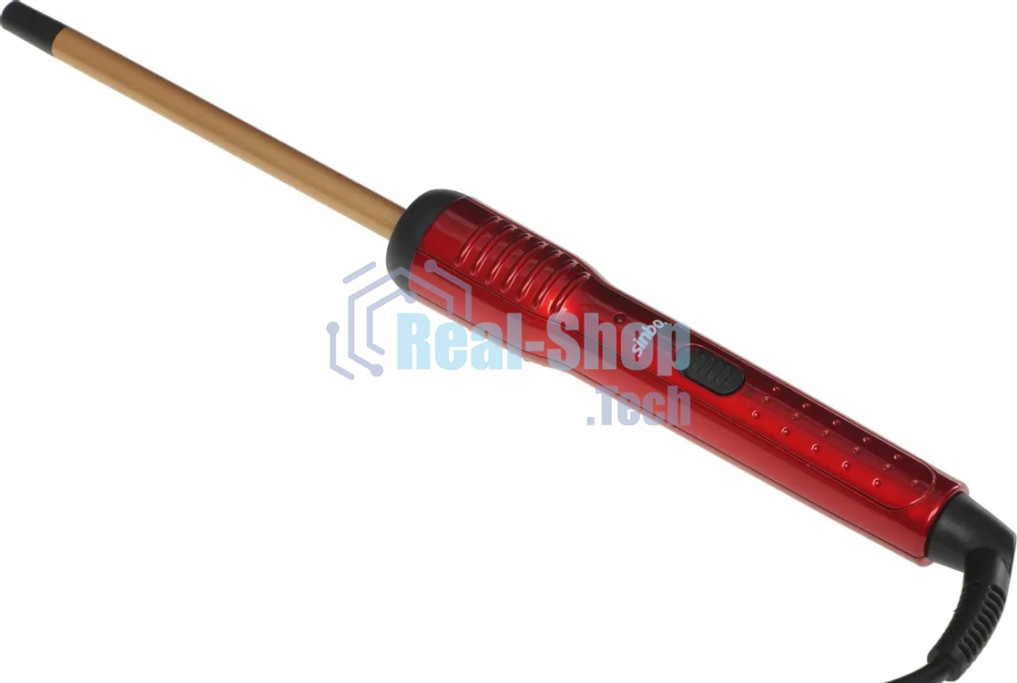 Щипцы для завивки волос Sinbo SHD 7077 красный/золотистый, 10 мм, 200 °C, 1 режим