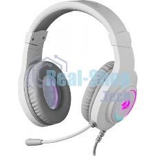 Гарнитура Redragon Hylas белая, проводная, USB / 2 x mini jack 3.5 мм, подсветка
