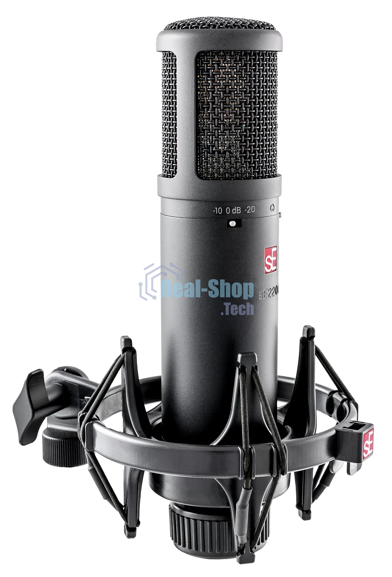 Микрофон конденсаторный sE Electronics SE 2200 20 Гц - 20 кГц, кардиоида, комплектация: металлический поп-фильтр, держатель типа паук, резьбовой переходник на микрофонную стойку
