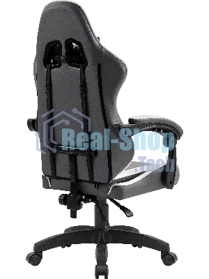 Кресло Defender Fortune серый, экокожа, 120 кг