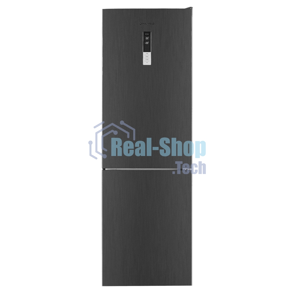 Холодильник Maunfeld MFF185NFХ10 нержавеющая сталь двухкамерный инвертор 240/100л морозилка снизу, No Frost
