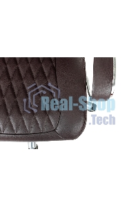 Кресло руководителя Бюрократ AURA/BROWN коричневый, кожа, крестовина алюминий