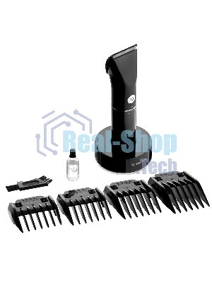 Машинка для стрижки BRAYER BR3400, LED-дисплей, 4 насад, турбо, титан. покр, регу. высоты лезвий