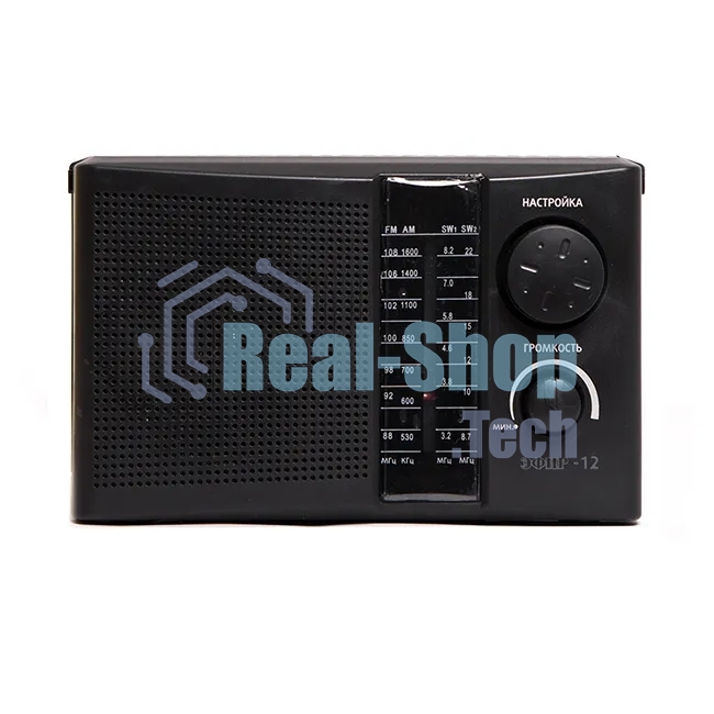 Радиоприемник ЭФИР 12 FM 64-108МГц, бат. 2*R20, 220V