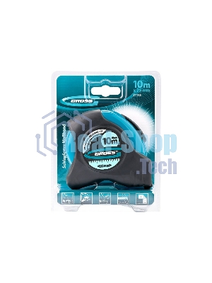 Рулетка Gross 31115 ''schlagfest'' 10м x 25мм магн. обрез зацеп двухст. шкала автоматич. фиксация