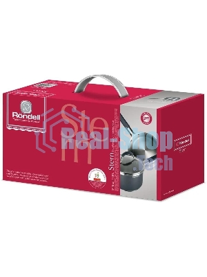 Ковш Rondell Stern RDS-008, 1.9л, с крышкой 16см, серый