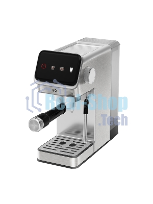 Кофеварка рожковая BQ CM7003 серебристый, исп. кофе - молотый, 1,2 л, 1350 Вт, 20 бар
