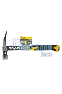 Молоток кровельщика Denzel 600 г, цельнокованый, боек с магнитом, двухкомп. обрезин. рук-ка