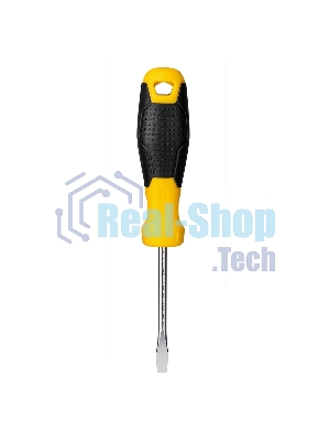 Отвертка шлицевая Deli DL6350751 5х75мм CR-V, Двухкомпонентная ручка. Хромированная