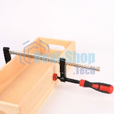 Струбцина F-образная усиленная Deli DL111280Z 800x120 мм, макс. усилие зажима 3500N, резьба 16мм