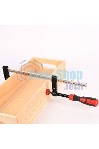 Струбцина F-образная усиленная Deli DL111280Z 800x120 мм, макс. усилие зажима 3500N, резьба 16мм