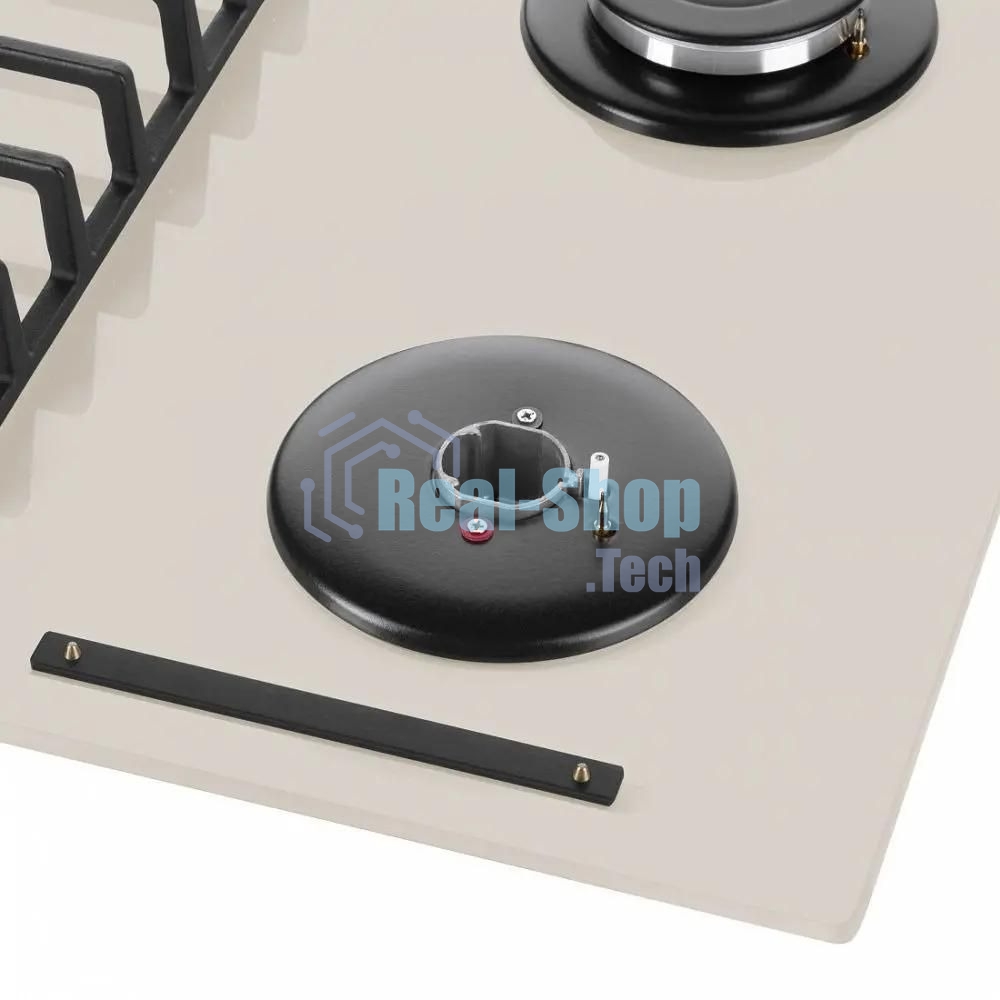 Газовая варочная панель Maunfeld EGHG.64.6CBG/G, 4 конфорки, закаленное стекло, бежевый