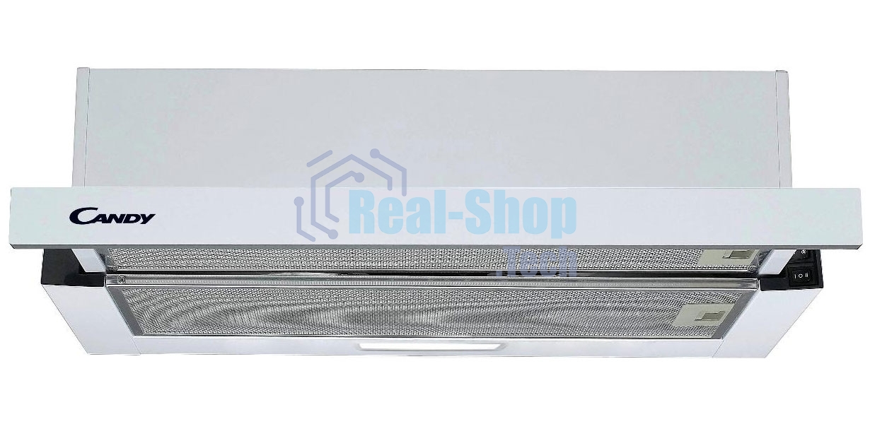 Вытяжка встраиваемая Candy CBT60RWG-07 белый, 60 см, 650 м³/ч, 70 дБ