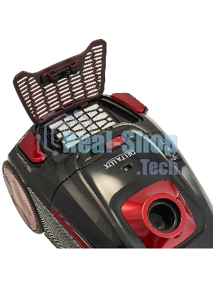 Пылесос Delta LUX DL-0848 черный/красный, 400/2200 Вт, уборка сухая, пылесборник мешок 3,5 л