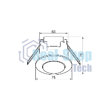 Датчик движения и освещенности Feron 230V 1200W 6m 360° белый SEN86