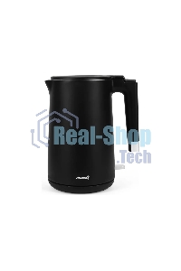 Чайник электрический Atlanta ATH-2449 черный 1,7л, нержавейка, двухстенный