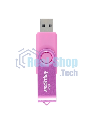 Флешка USB Smartbuy R/W Twist Pink (SB004 Gb2TWP), 4 Gb, USB 2.0, R/W 10/7, розовый
