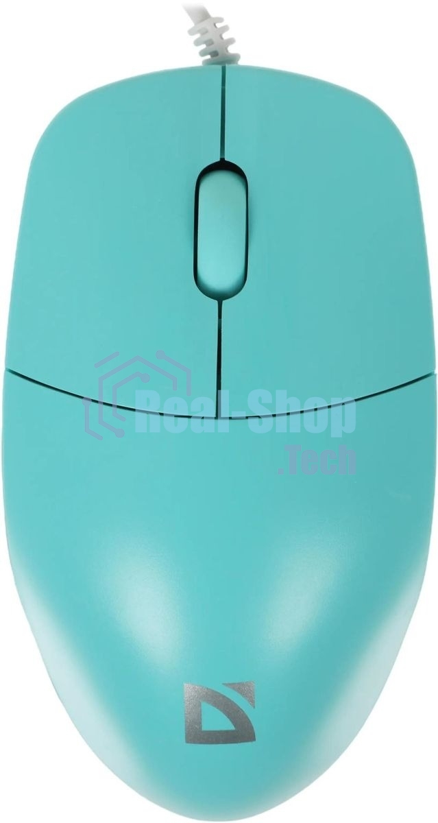 Мышь проводная Defender Azora MB-241 голубой, 1200 dpi, USB, кнопки - 3