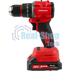 Дрель-шуруповерт аккумуляторная Starwind CDB20-2.0/2hs1 20Вт аккум. патрон:быстрозажимной